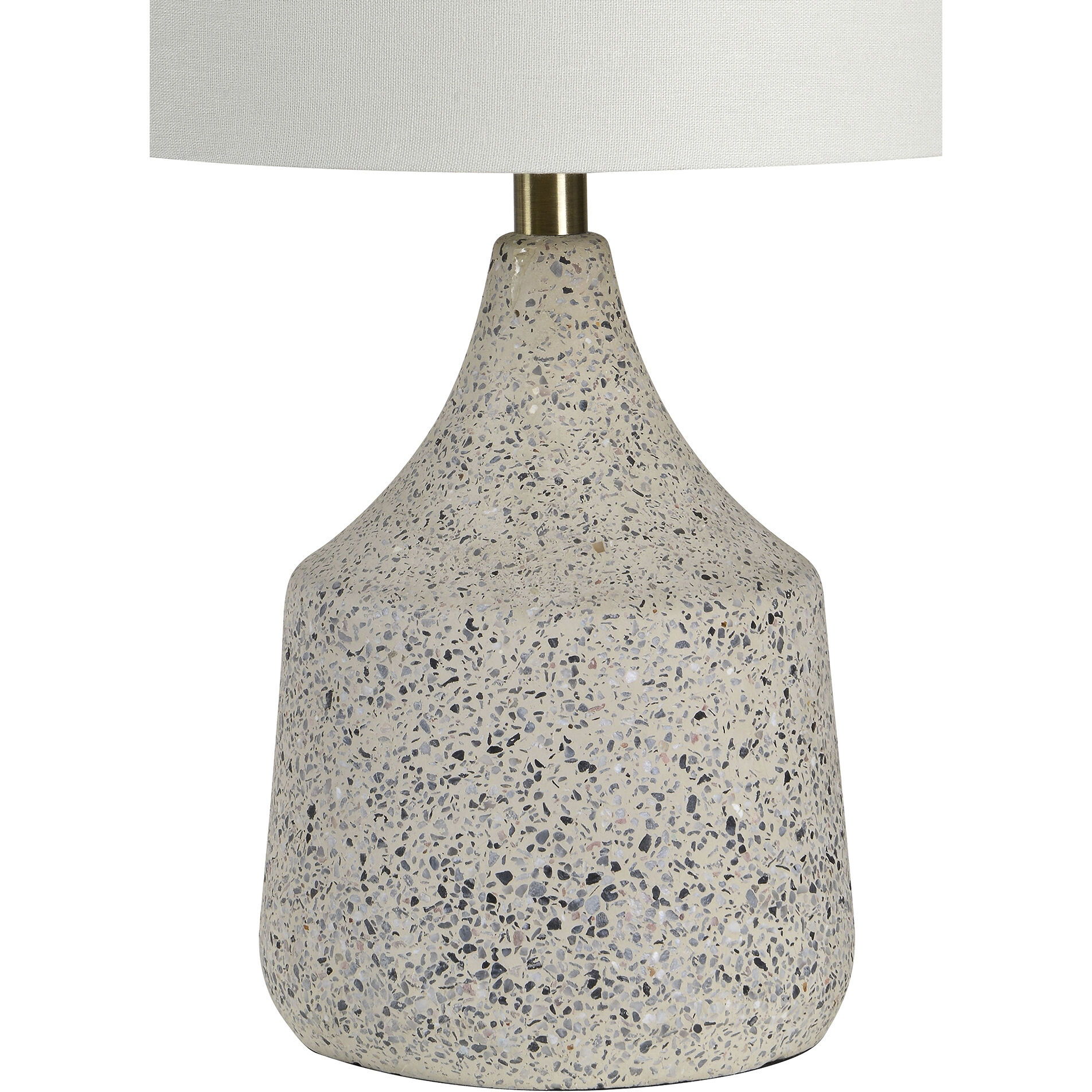 Longmore 22 inch 100 watt Beige Cement and Antique Brass Table Lamp Portable Light