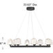 Castello LED 33.63 inch Matte Black Chandelier Ceiling Light