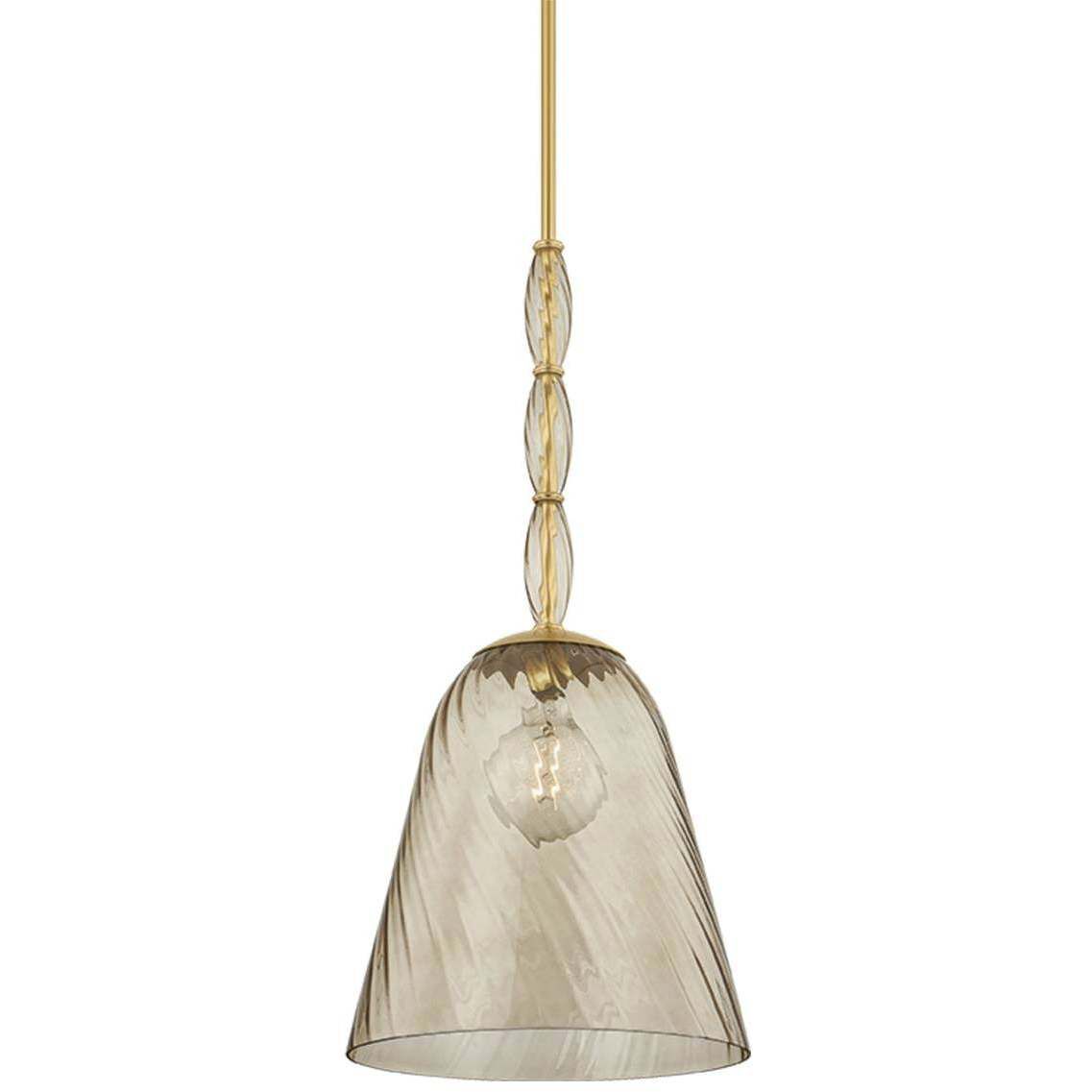 Bleecker 1 Light 16 inch Aged Brass Pendant Ceiling Light