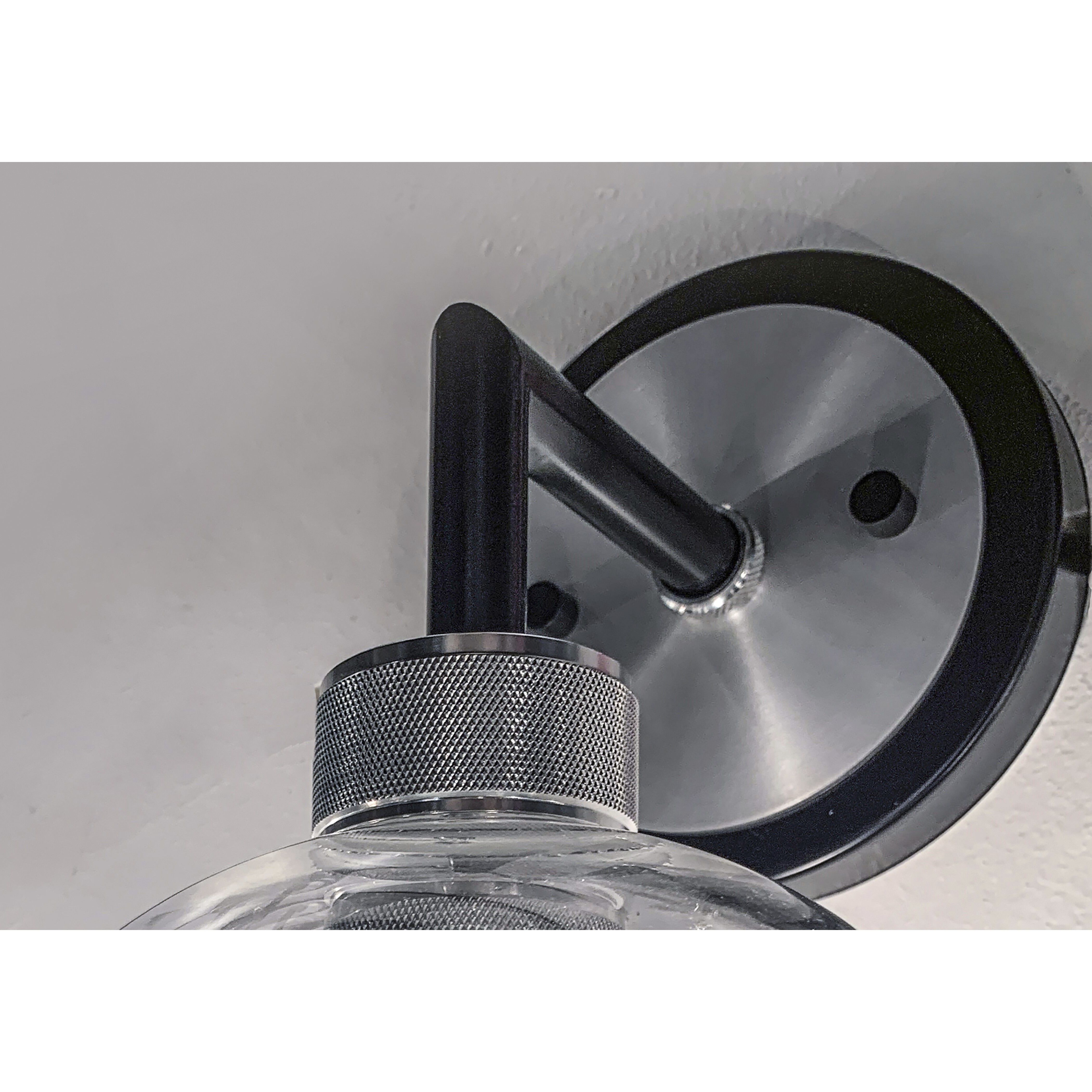 Vessel 3 Light Black/Brushed Aluminum Wall Sconce Wall Light