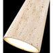 Pompeii LED 6 inch Beige Travertine and Aged Brass Mini-Pendant Ceiling Light in 2700K