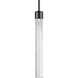 Zigrina 1 Light 5.13 inch Satin Brushed Black with Polished Nickel Pendant Ceiling Light