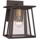 Geode 1 Light 17 inch Black Outdoor Wall Lantern 
