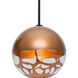 Rocky 1 Light Black Stem Pendant Ceiling Light