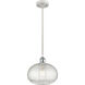 Ballston Ithaca 1 Light 10 inch White Polished Chrome Cord Hung Mini Pendant Ceiling Light
