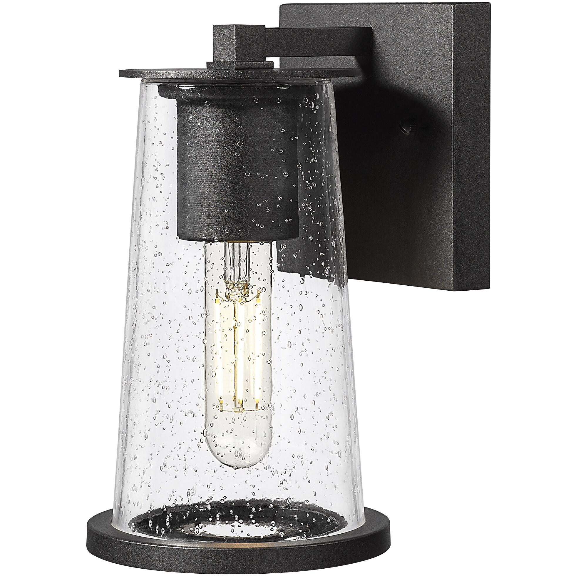 Bar Harbor 1 Light 9 inch Sand Black Outdoor Wall Light