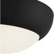 Alora Mood Rubio 2 Light 12.25 inch Matte Black/Opal Matte Glass Flush Mount Ceiling Light