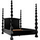 Brancusi Hand Rubbed Black Bed, Queen