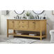 Metropolis 72 X 22 X 34 inch Natural Wood Vanity Sink Set