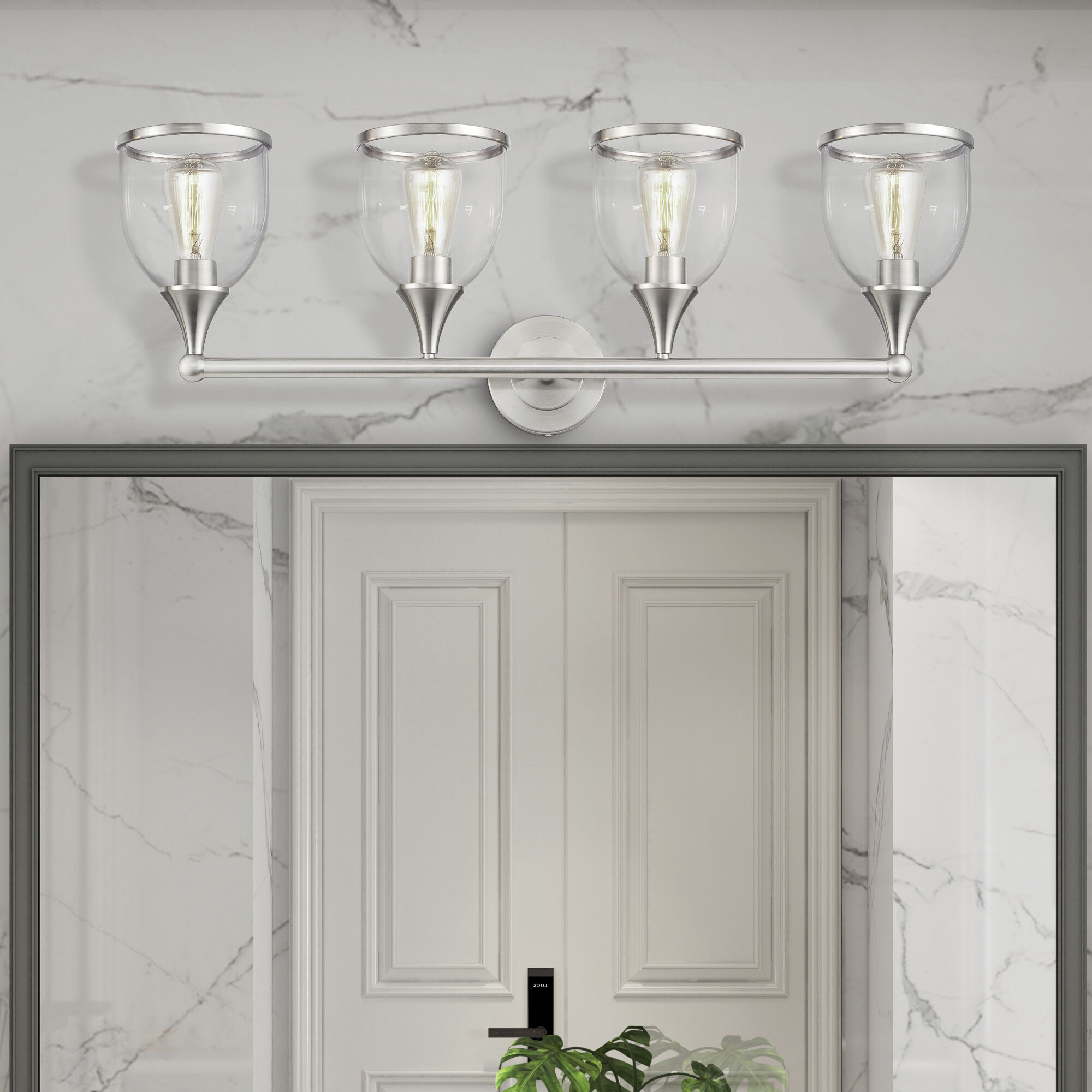 Ashridge 4 Light 35.75 inch Brushed Nickel Vanity Wall Sconce Wall Light