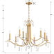 Rollins 9 Light 40 inch Antique Gold Chandelier Ceiling Light