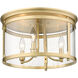Payton 3 Light 14.75 inch Matte Black Flush Mount Ceiling Light