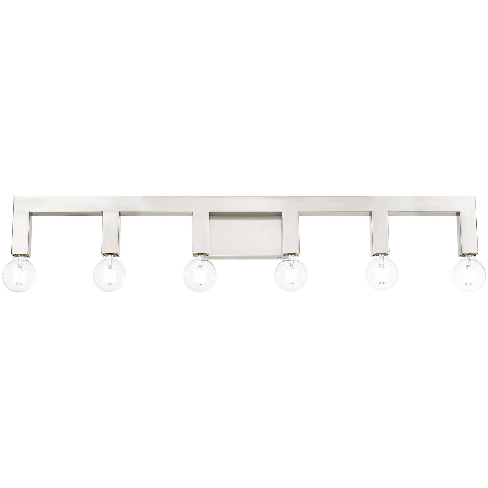 Solna 6 Light 44 inch Brushed Nickel Vanity Sconce Wall Light