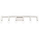 Solna 6 Light 44 inch Brushed Nickel Vanity Sconce Wall Light