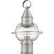 Newburyport 1 Light 15 inch Brushed Nickel Outdoor Post Top Lantern