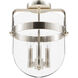 Karloff 3 Light 11.75 inch Brushed Nickel Semi-Flush Mount Ceiling Light