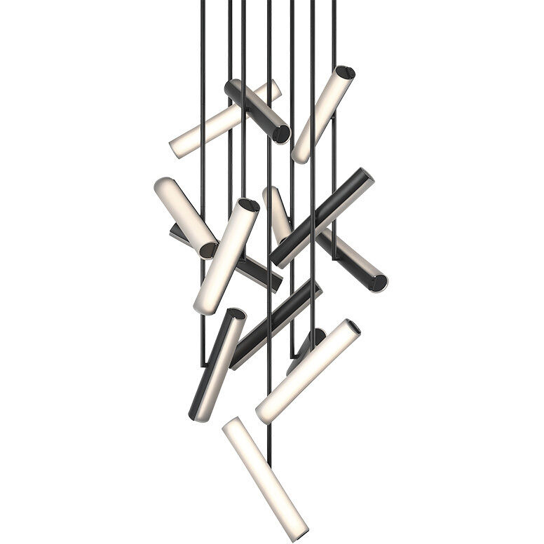 Axis LED 21.88 inch Matte Black Pendant Ceiling Light