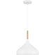 Olivia LED 13 inch White and Natural Pendant Ceiling Light
