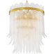 Erika 9 Light 27.95 inch Antique Brass and Clear Glass Pendant Ceiling Light