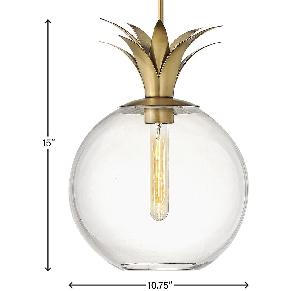 Palma 1 Light 10.75 inch Heritage Brass Indoor Pendant Ceiling Light