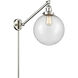 X-Large Beacon 18 inch 3.5 watt Satin Nickel Swing Arm Wall Light in Brushed Satin Nickel, Seedy Glass, Franklin Restoration