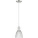 Arcadia Castile 1 Light 6 inch Brushed Satin Nickel Mini Pendant Ceiling Light in Clear