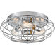 Providence 3 Light 15 inch Polished Chrome Flush Mount Ceiling Light, Austere