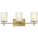 Grayson 3 Light 23 inch Modern Gold Vanity Wall Light