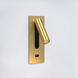 Fuse 4.02 inch Matte Gold Interior Reading Light Wall Light