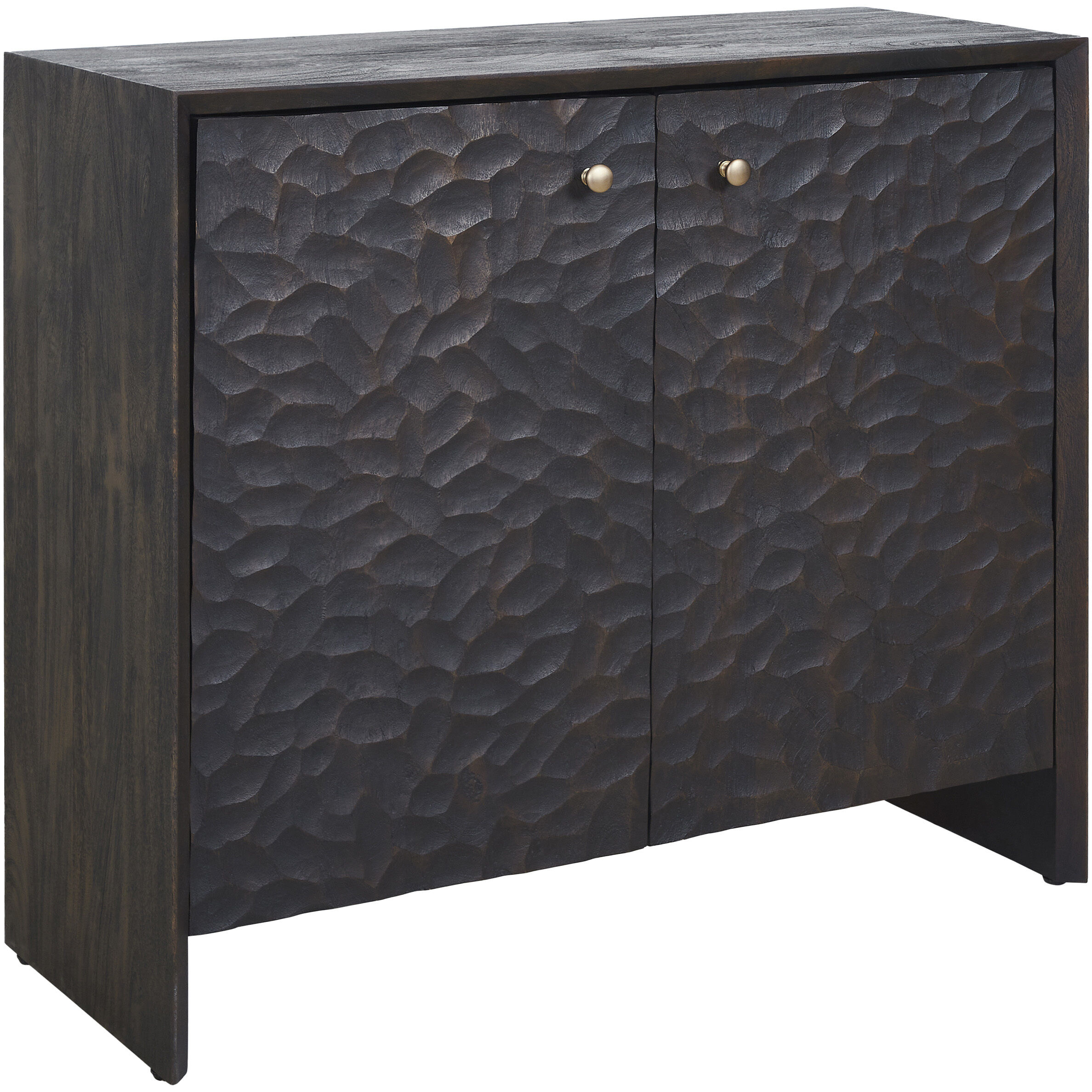 Jean Walnut and Antique Brass Cabinet