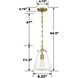Voss 1 Light 8.25 inch Luxe Gold Mini Pendant Ceiling Light