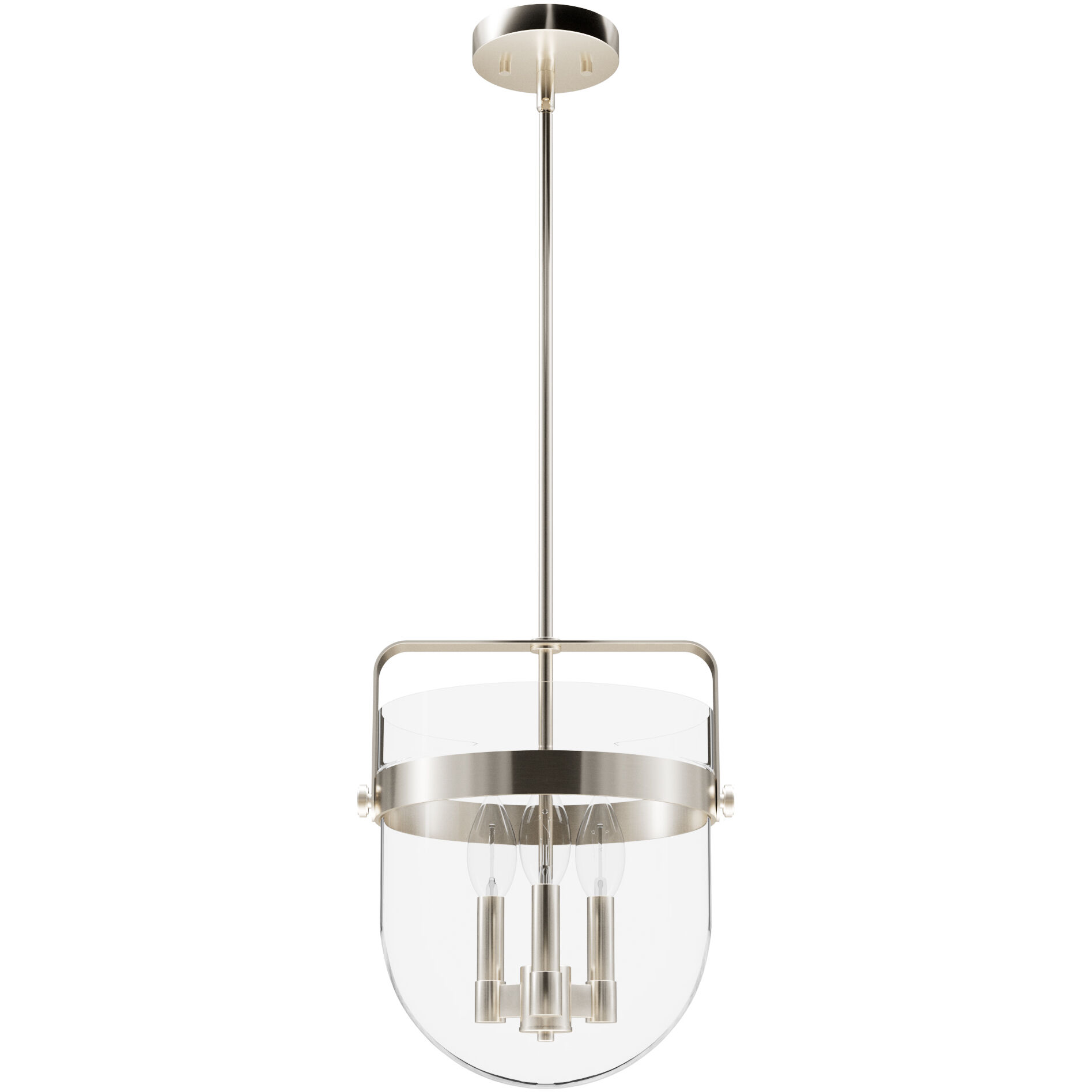 Karloff 3 Light 11.75 inch Brushed Nickel Pendant Ceiling Light