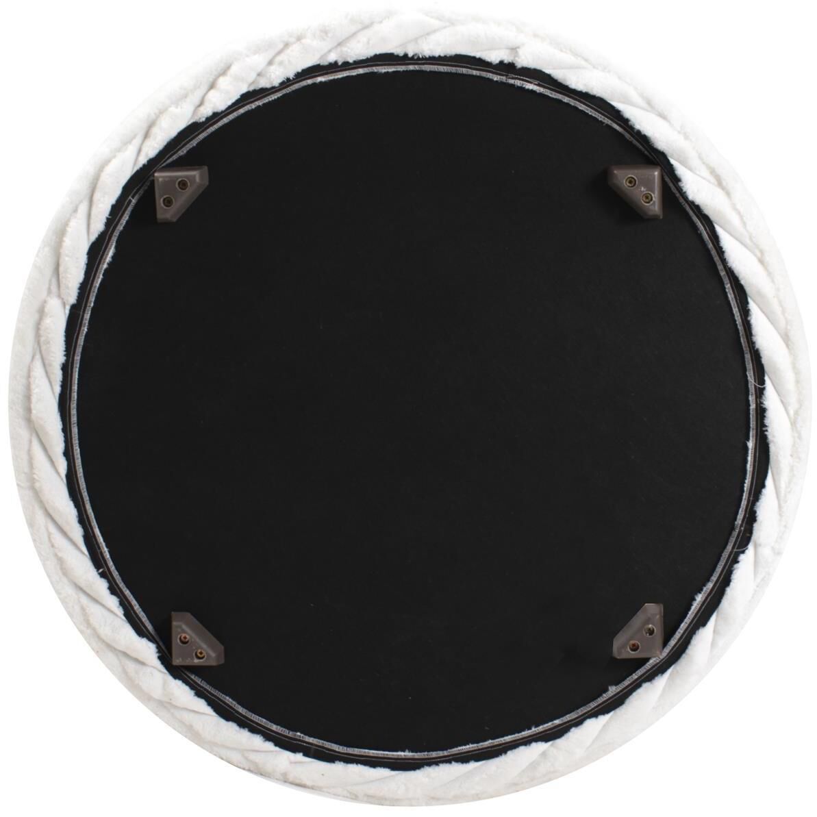 Shar Pei Universal 18 inch White Ottoman