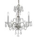 Traditional Crystal 3 Light 16 inch Polished Chrome Mini Chandelier Ceiling Light in Clear Italian