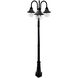 Orion 3 Light 94.63 inch Black Post Light, Solar