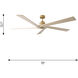 Aspen 70 inch Burnished Brass with Matte White Blades Ceiling Fan