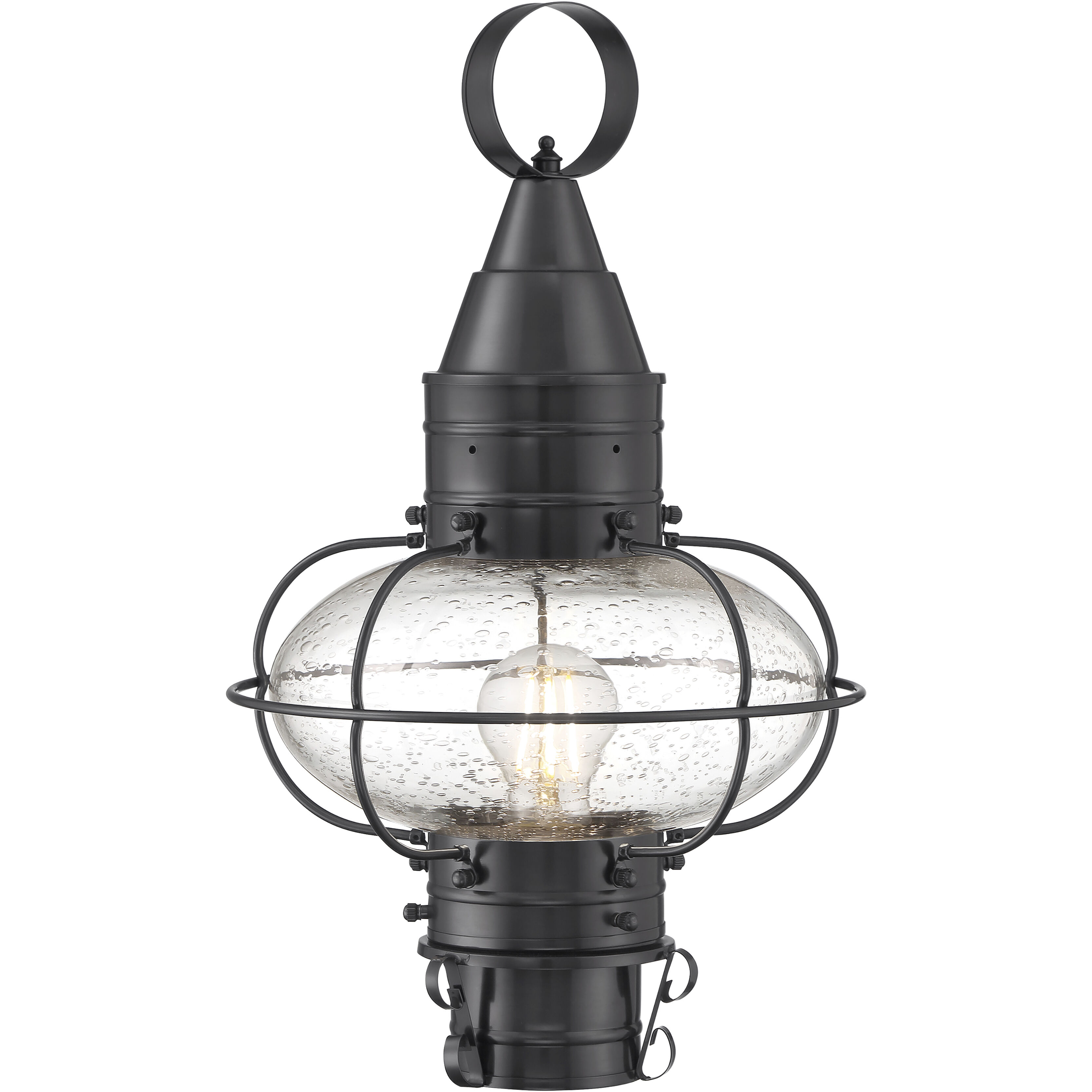 Classic Onion 1 Light 17.5 inch Gunmetal Outdoor Post Light