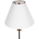 Vivek 36.5 inch Gun Metal / Matte Antique Brass / Feather White Linen Table Lamp Portable Light