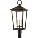 Soren 3 Light 25 inch Textured Bronze Post