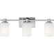 Karlie 3 Light 22.5 inch Chrome Vanity Light Wall Light