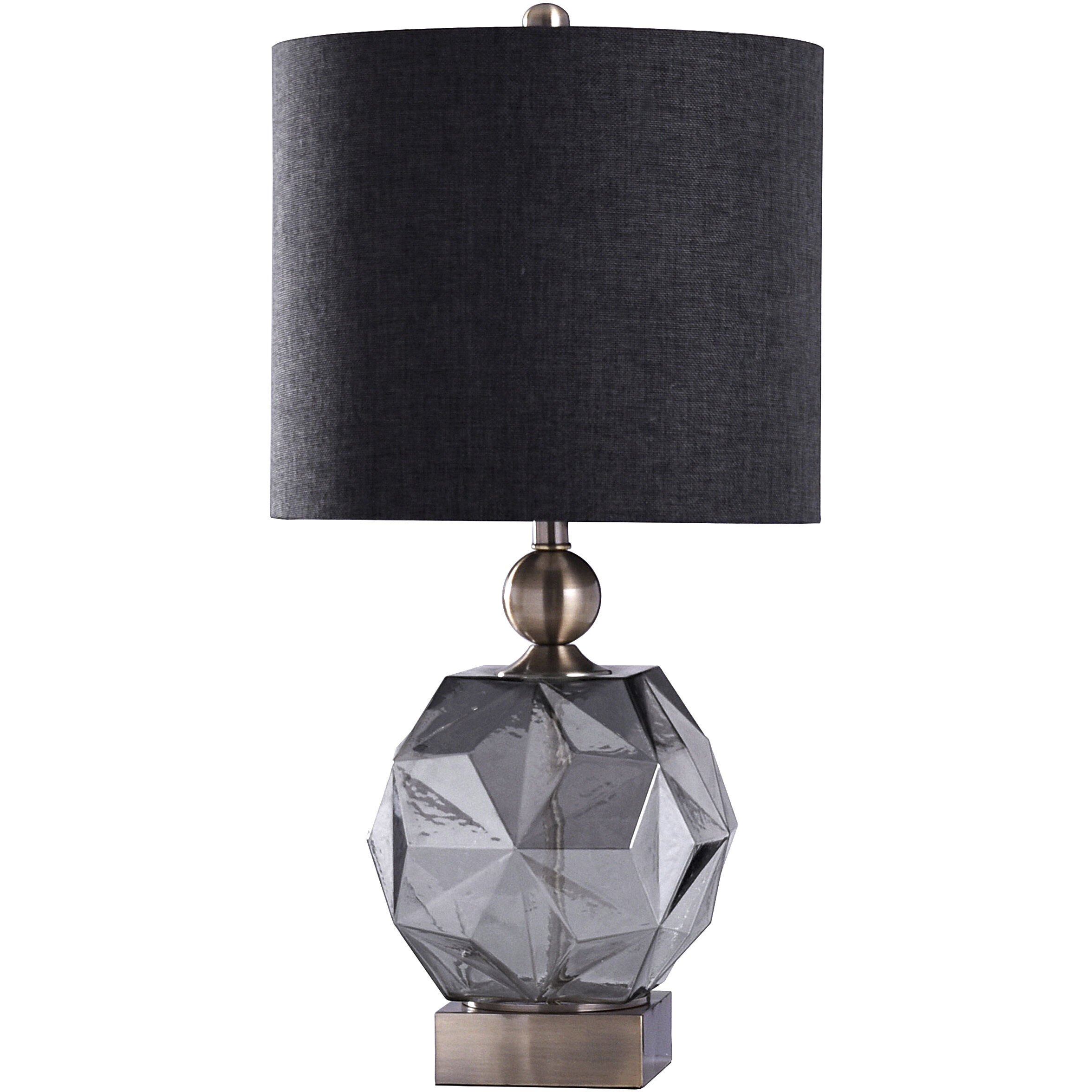 Richmond 30 inch 150.00 watt Gray Smoked and Brushed Brass with Black Table Lamp Portable Light
