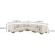 June Beige Modular Sectional, Classic L-Shaped