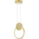 Pulley LED 8 inch Satin Gold Mini Pendant Ceiling Light