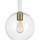kate spade new york Monroe 1 Light 10.38 inch Burnished Brass Pendant Ceiling Light in Burnished Brass / Gloss White
