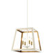 Rosalie 4 Light 16 inch White and Aged Gold Brass Pendant Ceiling Light
