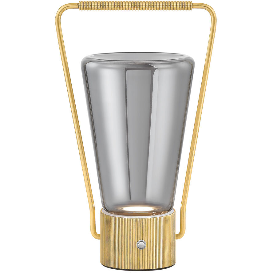 Booker 11 inch 3 watt Aged Brass Rechargeable Table Lamp Portable Light