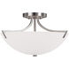 Esme 3 Light 17 inch Brushed Nickel Semi-Flush Mount Ceiling Light