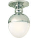 Thomas O'Brien Clark 1 Light 7.5 inch Polished Nickel Flush Mount Ceiling Light