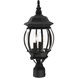 Frontenac 3 Light 21 inch Textured Black Outdoor Post Top Lantern
