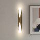 Crescendo 2 Light 5.25 inch Natural Brass Wall Sconce Wall Light